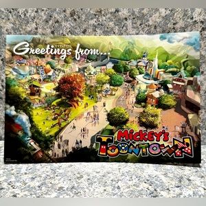 Greetings From Mickey’s Toontown Postcard Mouse Disneyland Cast Exclusive